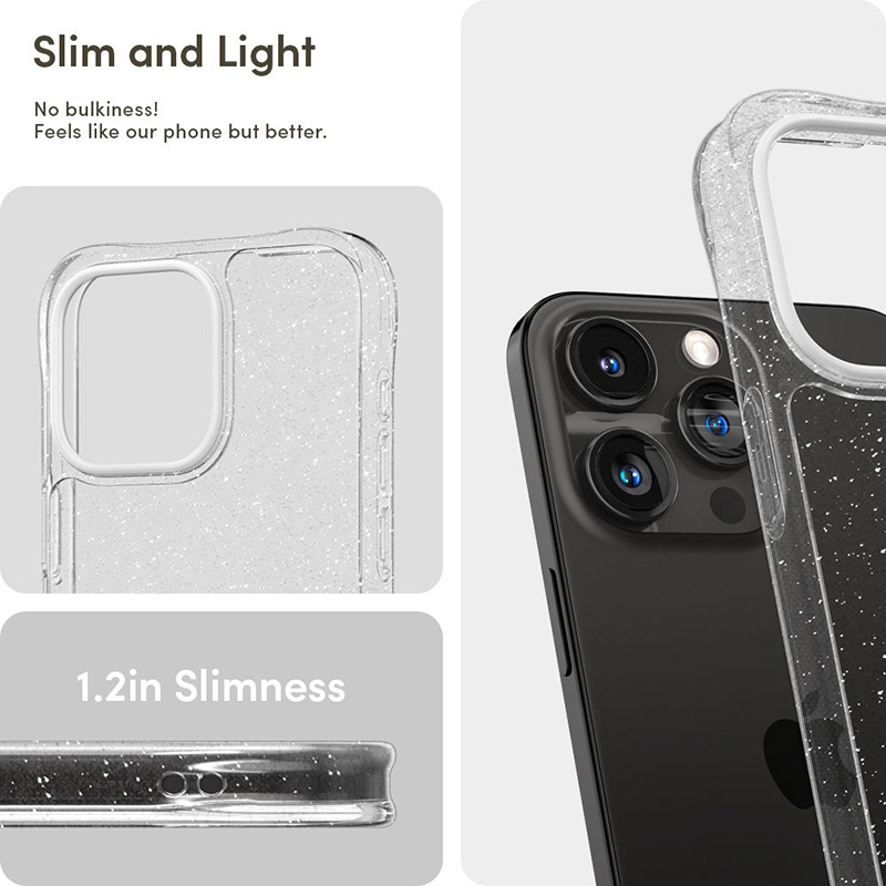 Spigen Cyrill Cecile - Etui do iPhone 15 Pro (Glitter Clear)