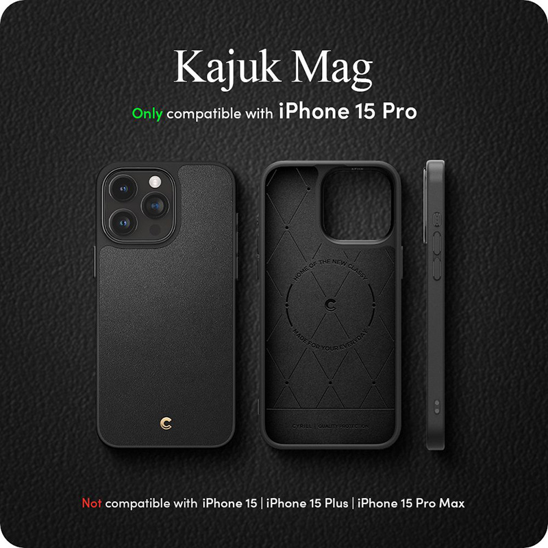 Spigen Cyrill Kajuk Mag MagSafe - Etui do iPhone 15 Pro (Czarny)