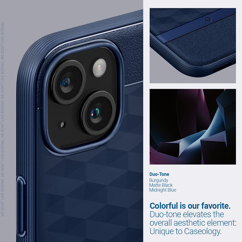 Spigen Caseology Parallax Mag MagSafe - Etui do iPhone 15 (Midnight Blue)