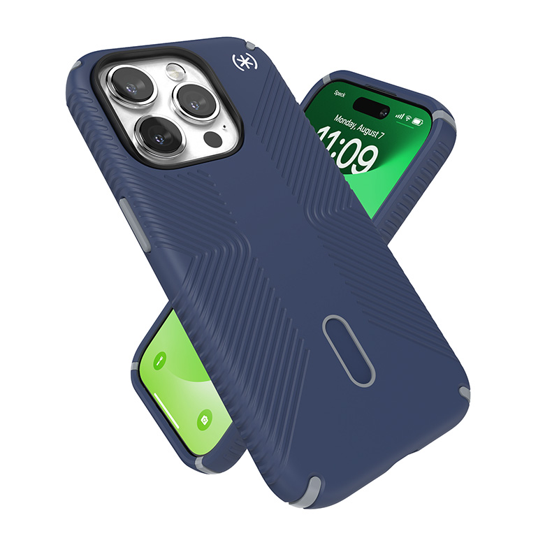 Speck Presidio2 Grip ClickLock & MagSafe - Etui iPhone 15 Pro (Coastal Blue / Dust Grey)