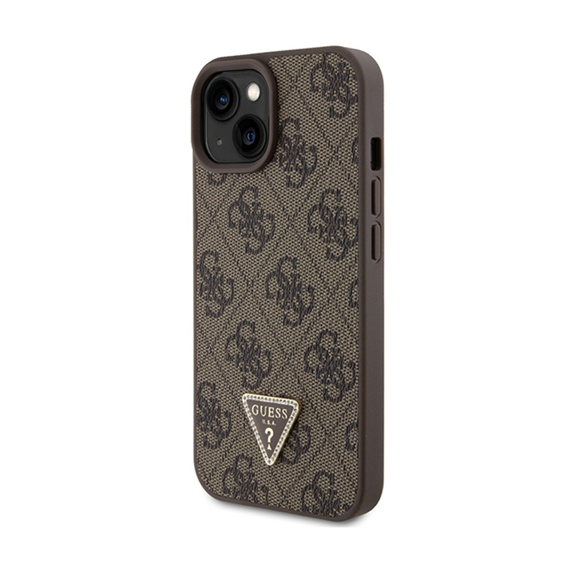Guess Crossbody 4G Metal Logo - Etui iPhone 15 Plus (brązowy)