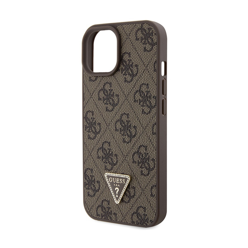 Guess Crossbody 4G Metal Logo - Etui iPhone 15 Plus (brązowy)
