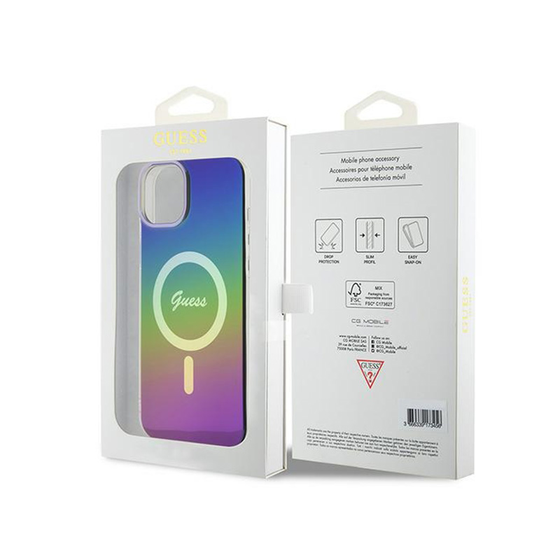 Guess IML Iridescent MagSafe - Etui iPhone 15 (kolorowy)