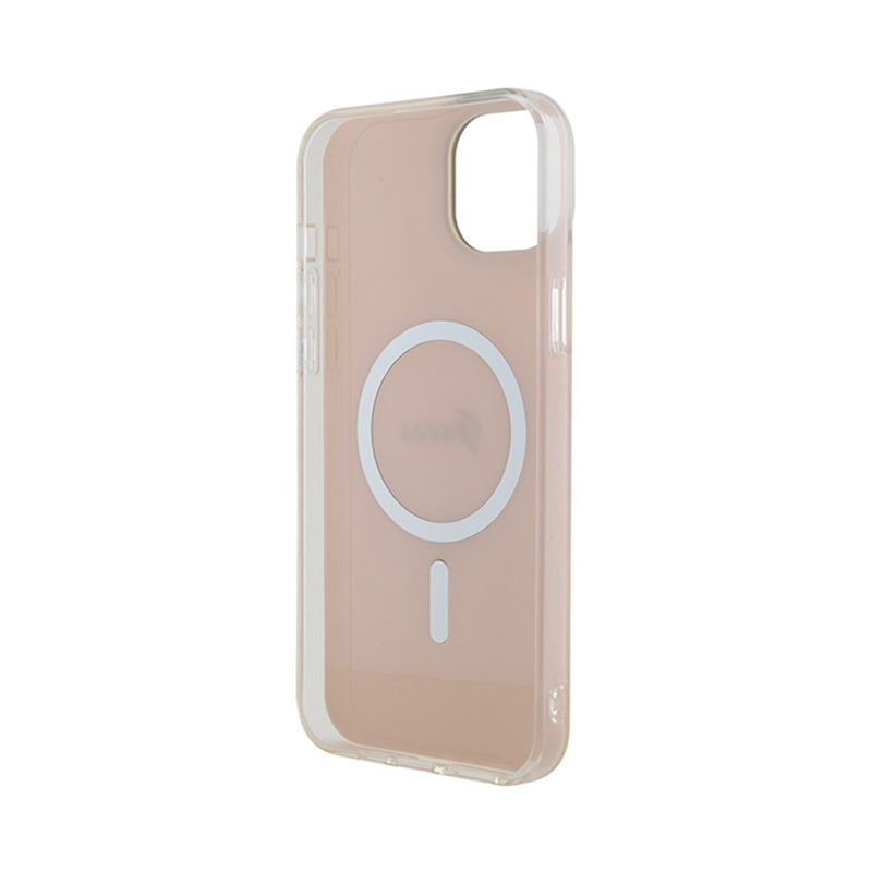 Guess IML Iridescent MagSafe - Etui iPhone 15 (różowy)