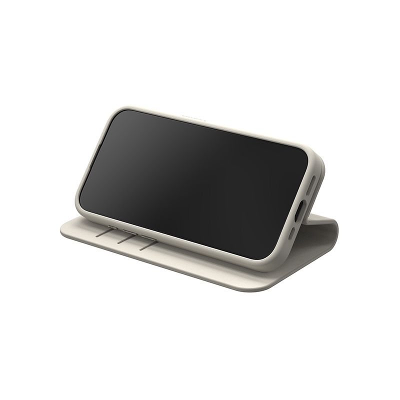 Moshi Overture MagSafe - Skórzane etui 3w1 z klapką iPhone 15 Pro (Eggnog White)