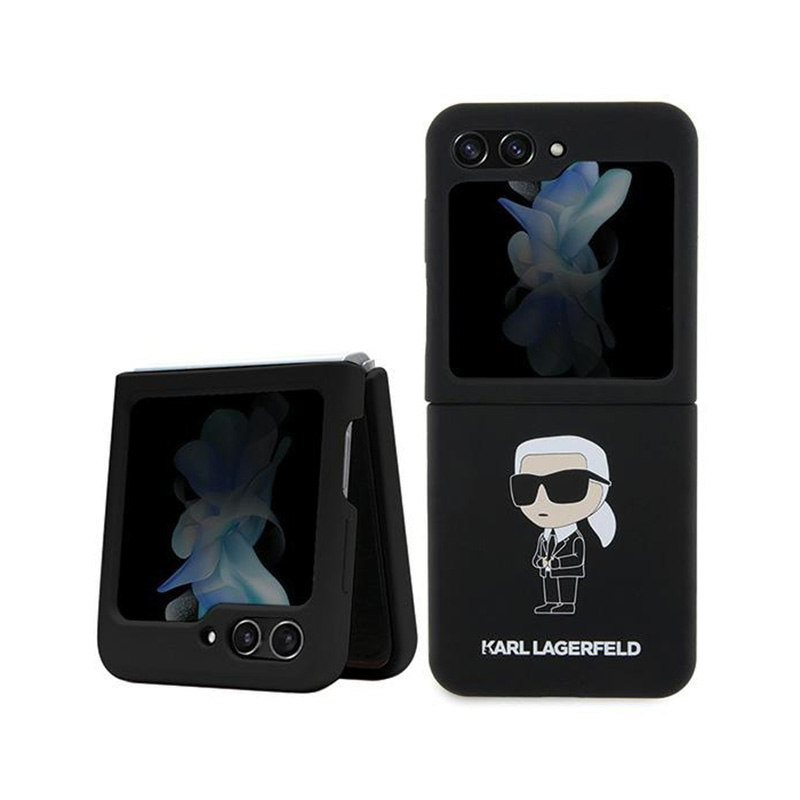 Karl Lagerfeld Silicone Ikonik - Etui Samsung Z Flip 5 (czarny)