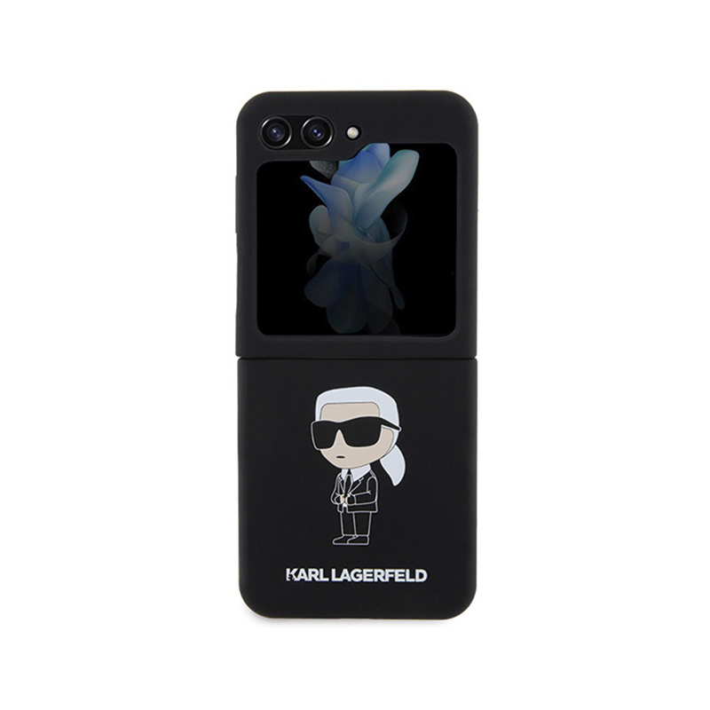 Karl Lagerfeld Silicone Ikonik - Etui Samsung Z Flip 5 (czarny)