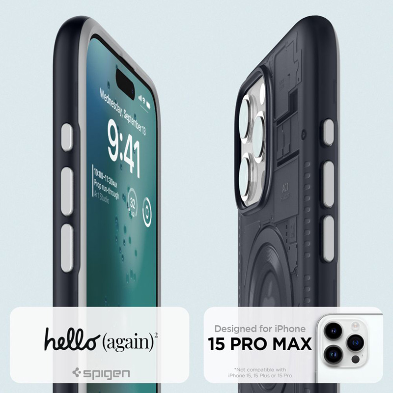 Spigen Classic C1 Mag MagSafe - Etui do iPhone 15 Pro Max (Graphite)