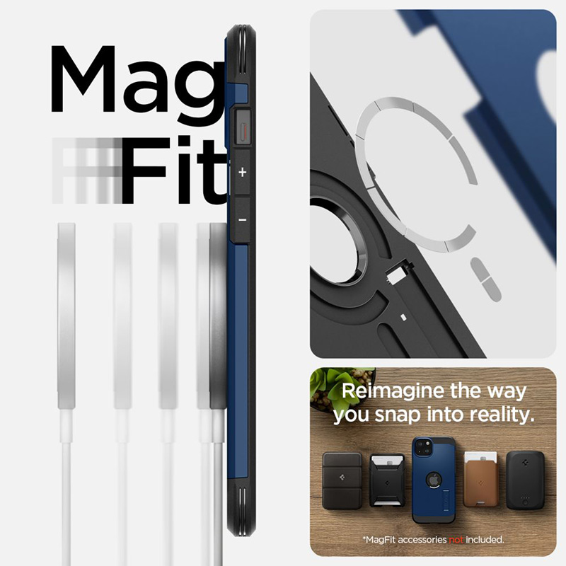 Spigen Tough Armor Mag MagSafe - Etui do iPhone 15 (Navy Blue)