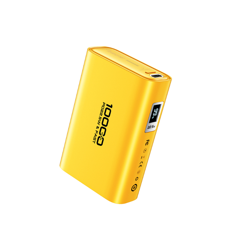 WEKOME WP-381 Tint Series - Power bank 10000 mAh Super Fast Charging USB-C PD 20W + USB-A QC3.0 22.5W (Żółty)
