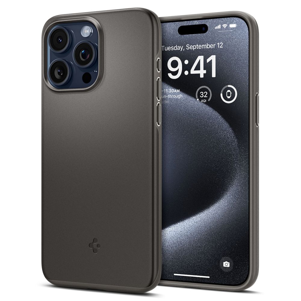 Spigen Thin Fit - Etui do iPhone 15 Pro (Gunmetal)