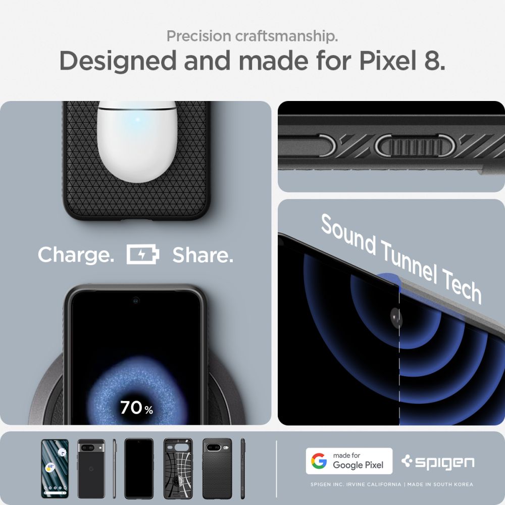 Spigen Liquid Air - Etui do Google Pixel 8 (Czarny)