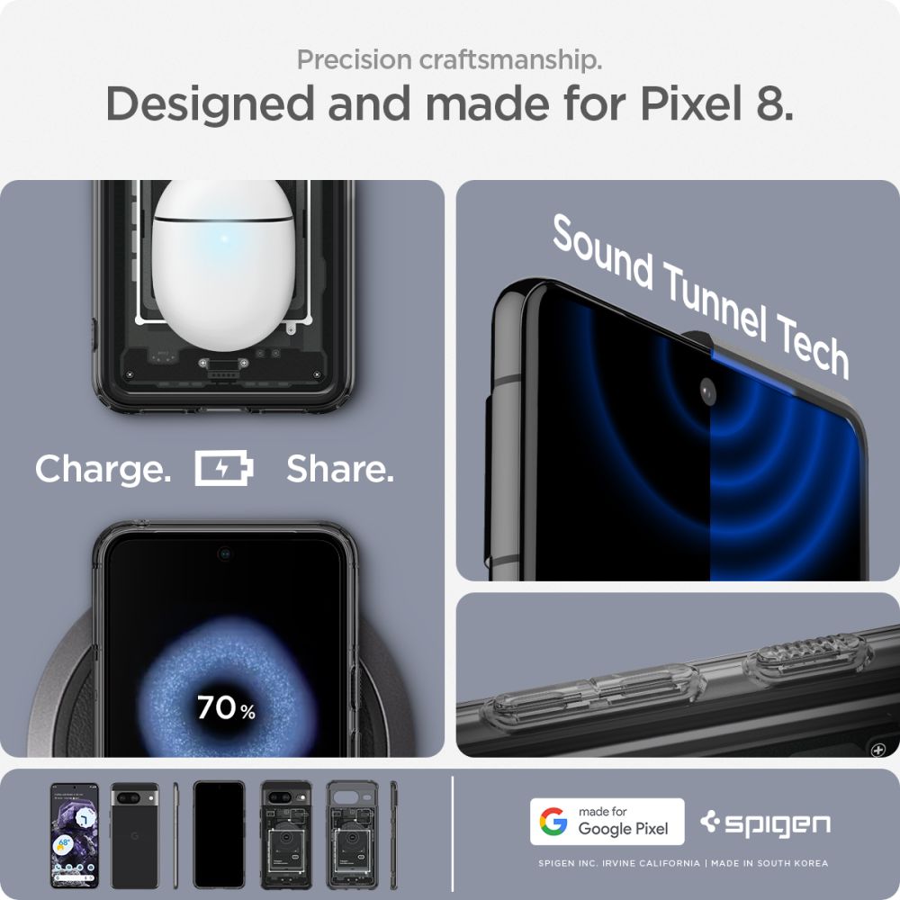 Spigen Ultra Hybrid - Etui do Google Pixel 8 (Zero One)
