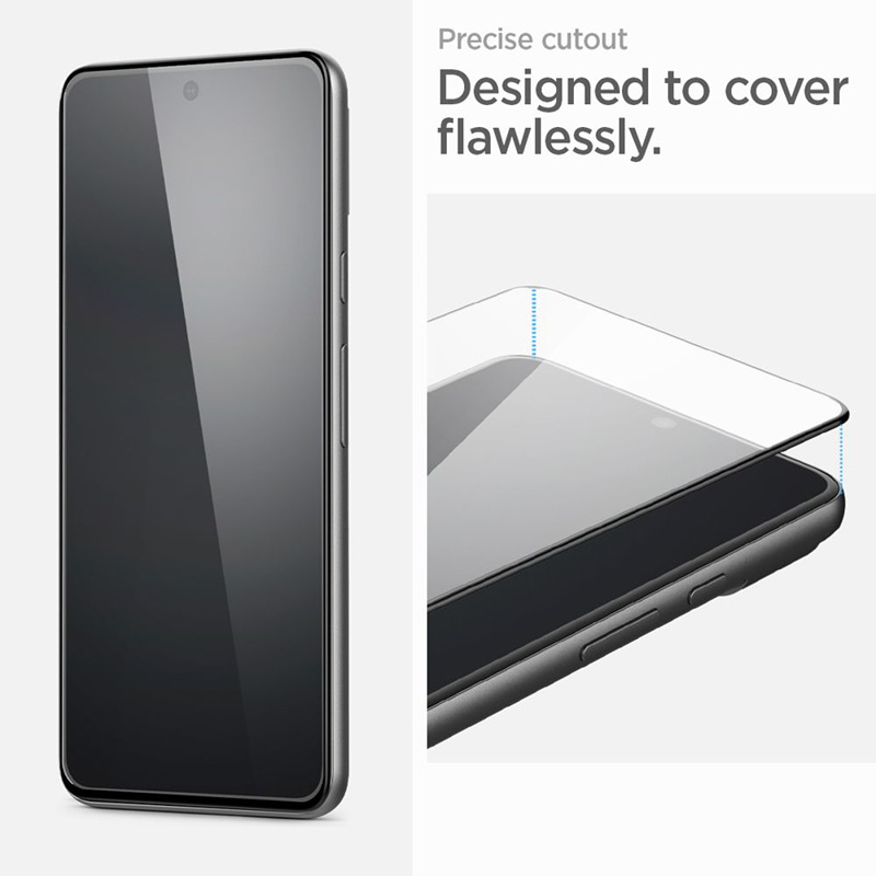 Spigen Alm Glass FC - Szkło hartowane do Google Pixel 8 Pro (Czarna ramka)