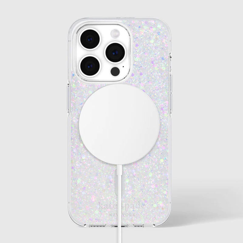 Kate Spade New York Protective MagSafe - Etui iPhone 15 Pro (Chunky Glitter)