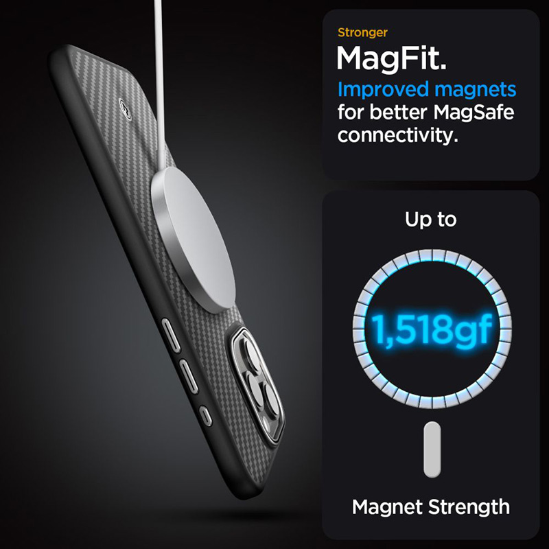 Spigen Enzo Aramid Mag MagSafe - Etui iPhone 15 Pro Max (Czarny)