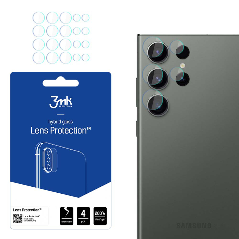 3mk Lens Protection - Szkło na obiektyw aparatu Samsung Galaxy S23 Ultra (4 zestawy)