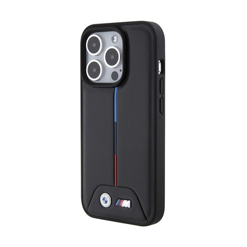 BMW Quilted Tricolor - Etui iPhone 15 Pro Max (czarny)