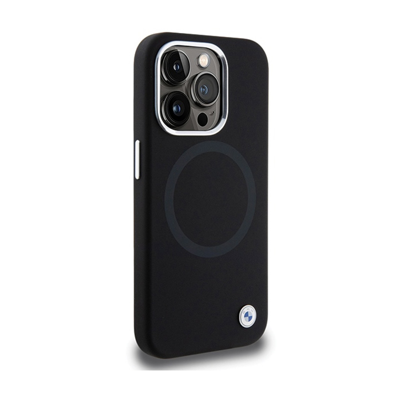 BMW Signature Liquid Silicone MagSafe - Etui iPhone 15 Pro Max (czarny)