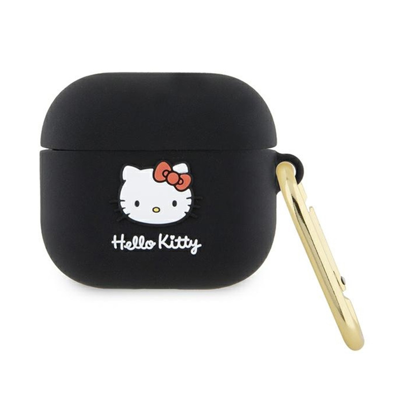 Hello Kitty Silicone 3D Kitty Head - Etui AirPods 3 (czarny)