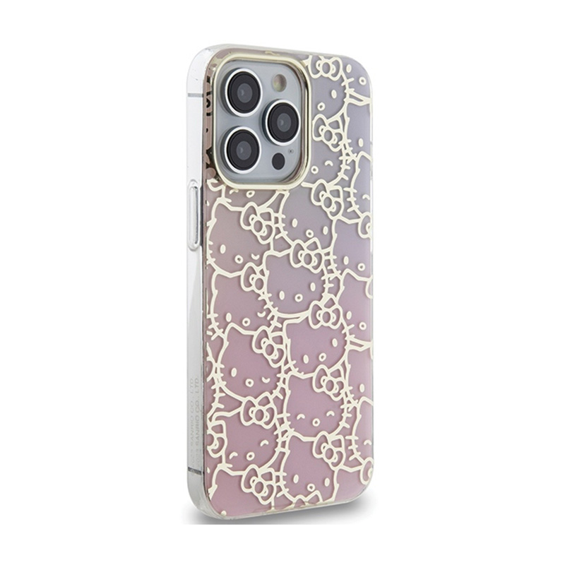 Hello Kitty IML Gradient Electrop Crowded Kitty Head - Etui iPhone 14 Pro (różowy)