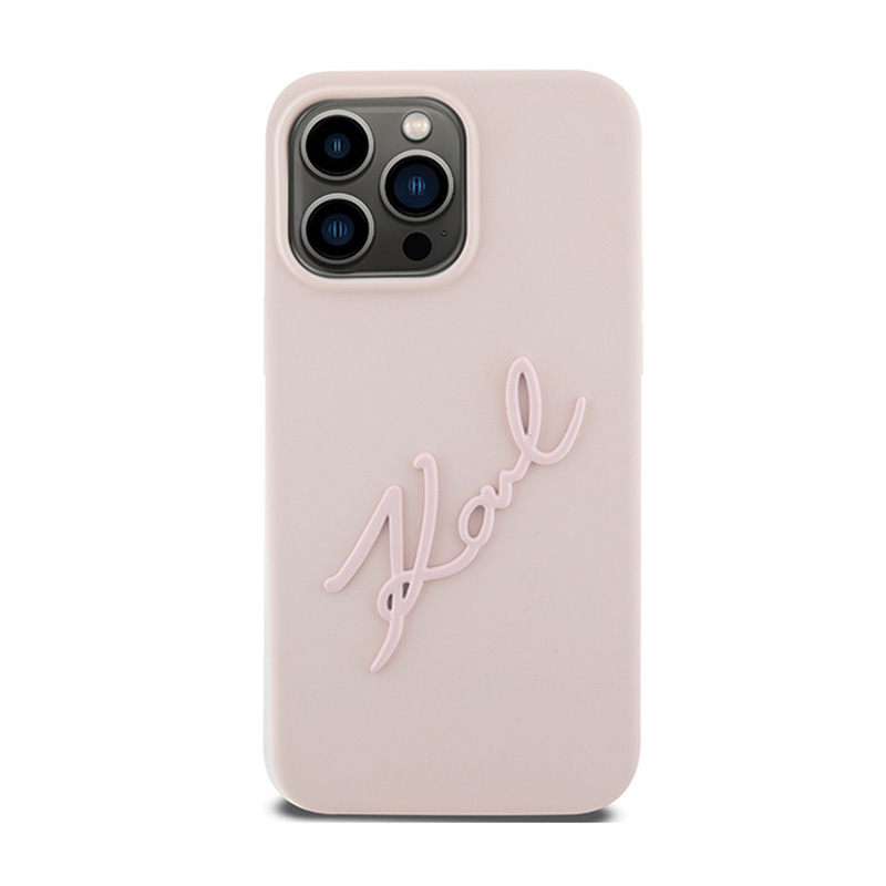 Karl Lagerfeld Silicone Karl Script - Etui iPhone 15 Pro (różowy)