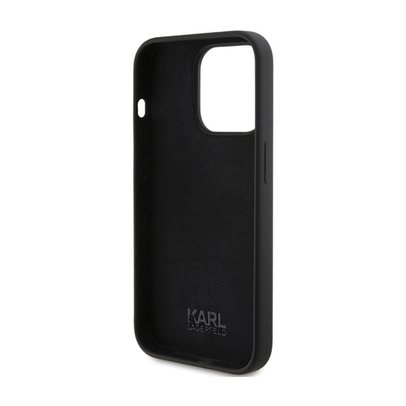 Karl Lagerfeld Silicone Karl Script - Etui iPhone 15 Pro Max (czarny)