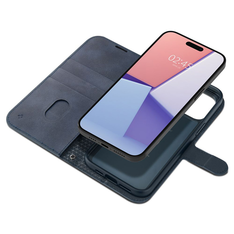 Spigen Wallet S Pro - Etui do iPhone 15 Pro (Navy)