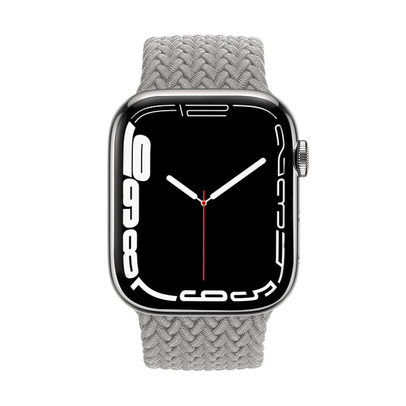 Crong Wave Band – Pleciony pasek do Apple Watch 38/40/41 mm (jasny szary)