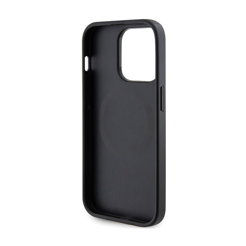 Guess Saffiano MagSafe - Etui iPhone 14 Pro Max (czarny)