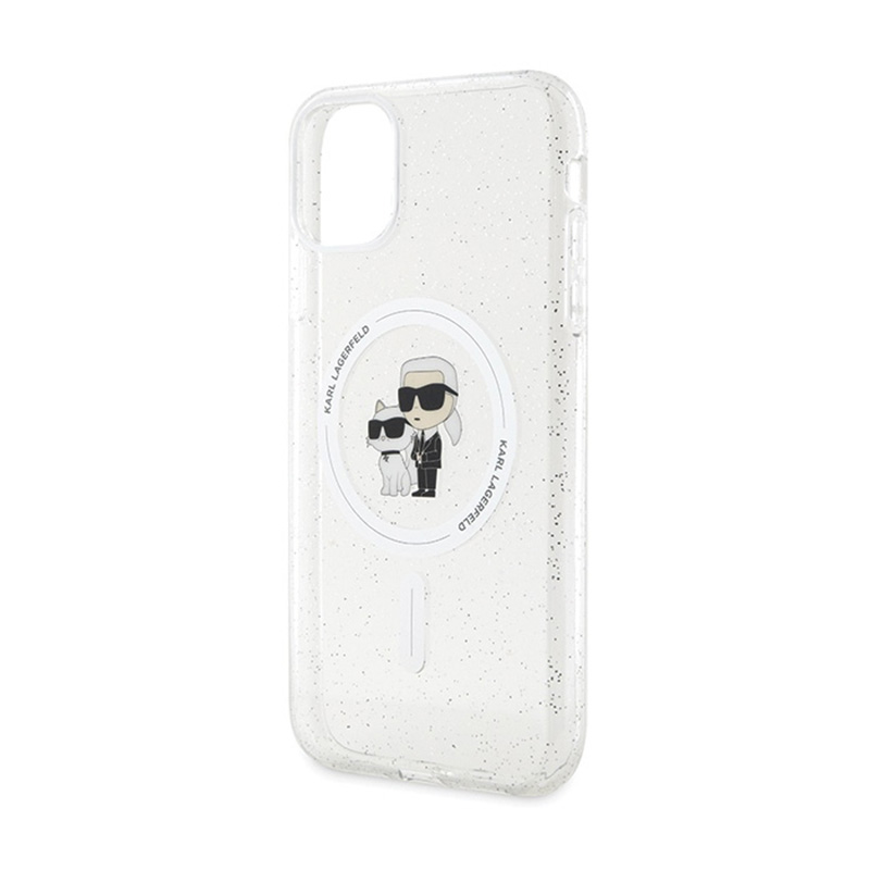 Karl Lagerfeld Karl & Choupette Glitter MagSafe - Etui iPhone 11 (przezroczysty)