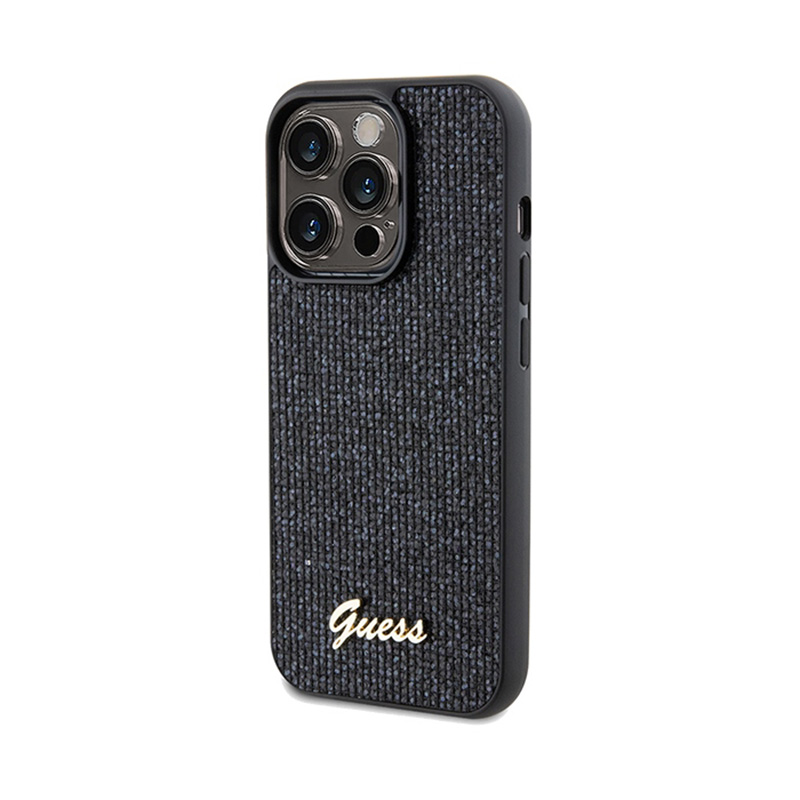 Guess Disco Metal Script - Etui iPhone 14 Pro Max (czarny)