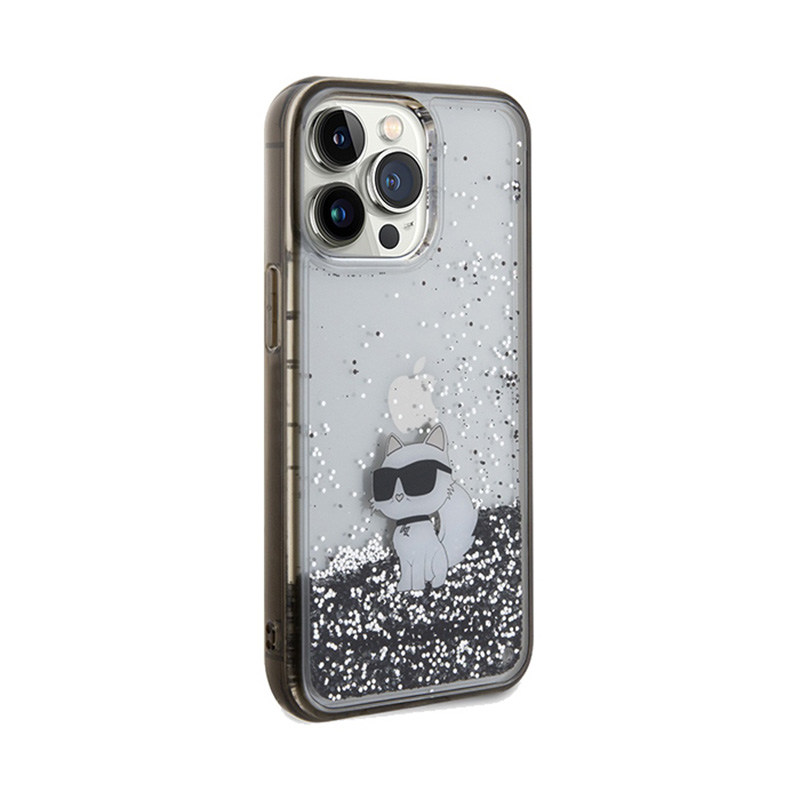 Karl Lagerfeld Liquid Glitter Choupette - Etui iPhone 13 Pro Max (przezroczysty)