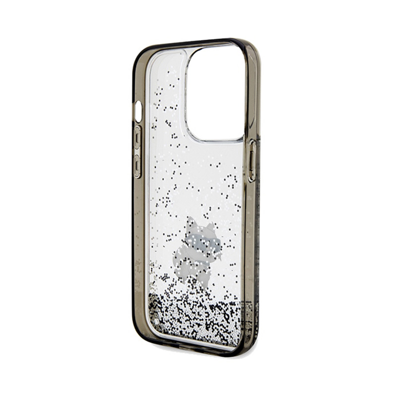 Karl Lagerfeld Liquid Glitter Choupette - Etui iPhone 14 Pro Max (przezroczysty)
