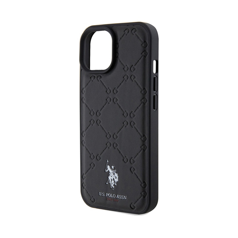 US Polo Assn Yoke Pattern - Etui iPhone 15 (czarny)