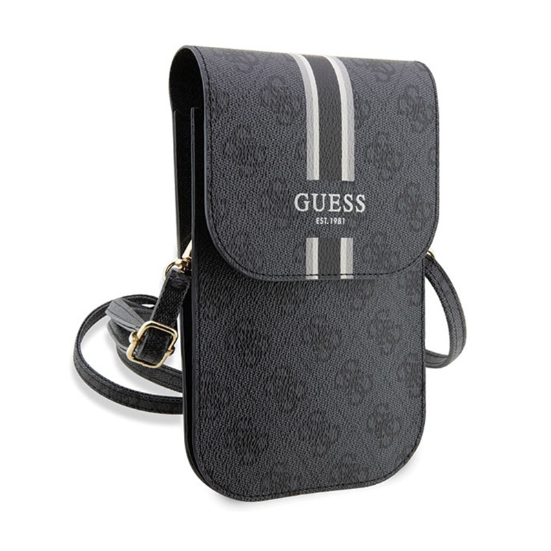 Guess 4G Stripes - Torebka crossbody na telefon (czarny)