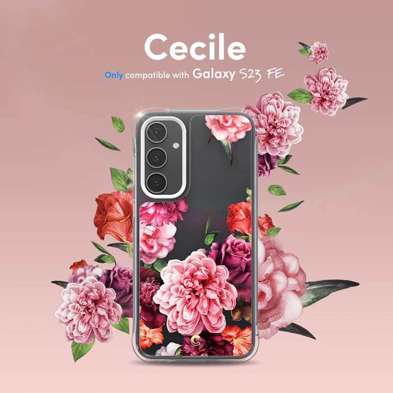 Spigen Cyrill Cecile - Etui do Samsung Galaxy S23 FE (Rose Floral)