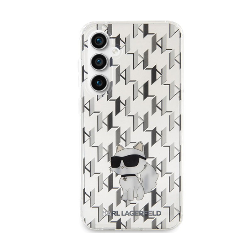 Karl Lagerfeld Monogram Choupette - Etui Samsung Galaxy S23 FE (przezroczysty)