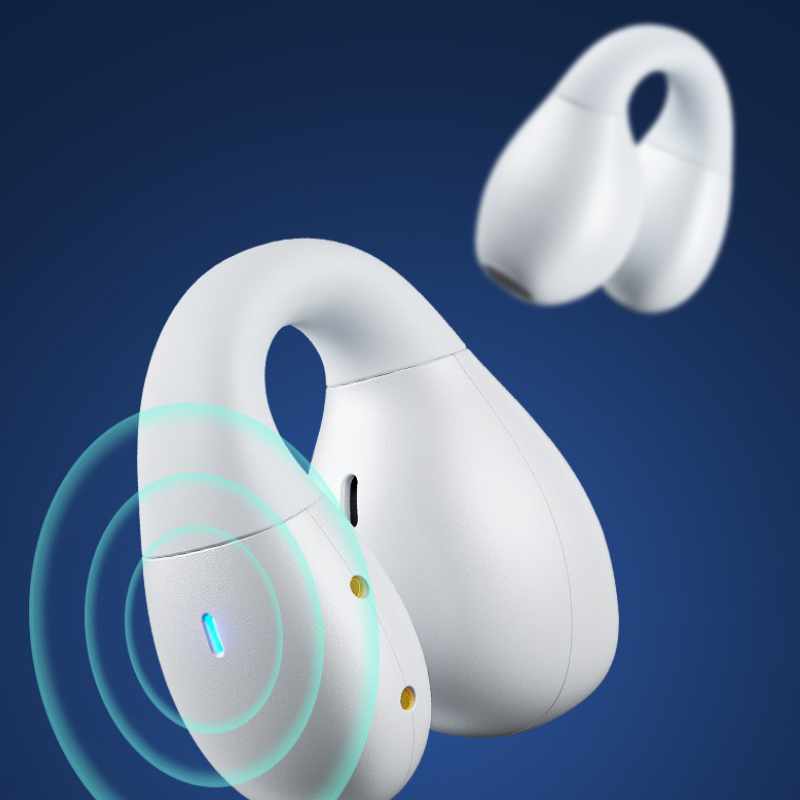 WEKOME VA12 Clip-On - Bezprzewodowe słuchawki Bluetooth V5.2 TWS z etui ładującym (Biały)