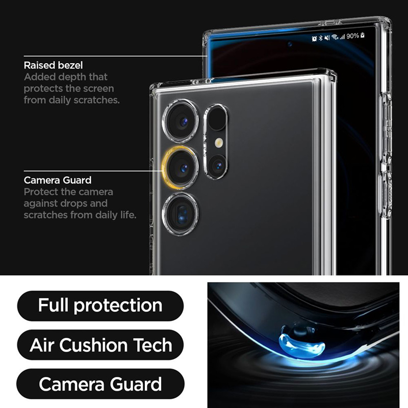 Spigen Ultra Hybrid "S" - Etui do Samsung Galaxy S24 Ultra (Przezroczysty)