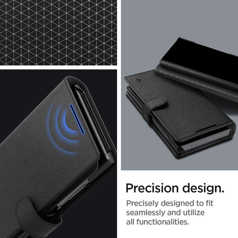 Spigen Wallet S Plus - Etui do Samsung Galaxy S24 Ultra (Czarny)