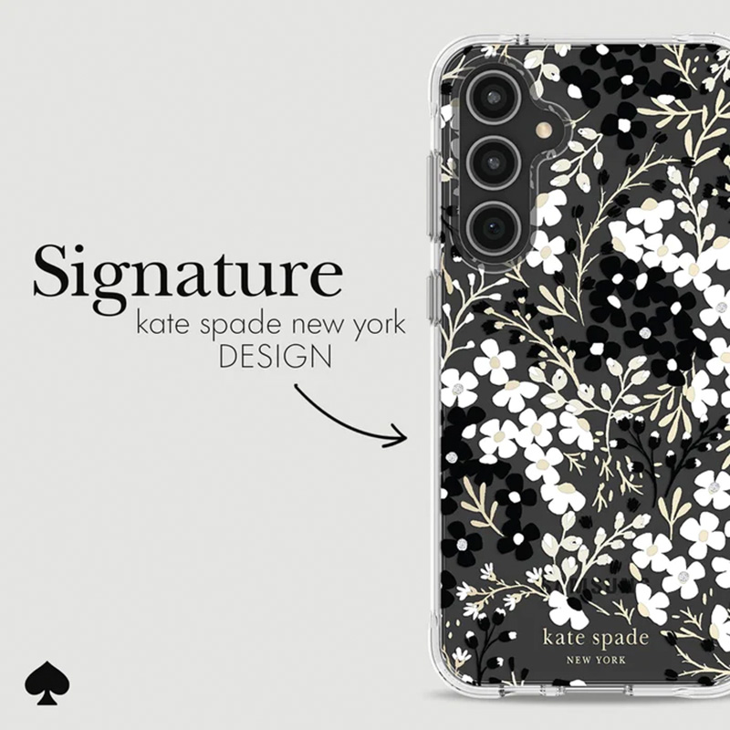 Kate Spade New York Multi Floral - Etui Samsung Galaxy S23 FE 5G (Black and White)