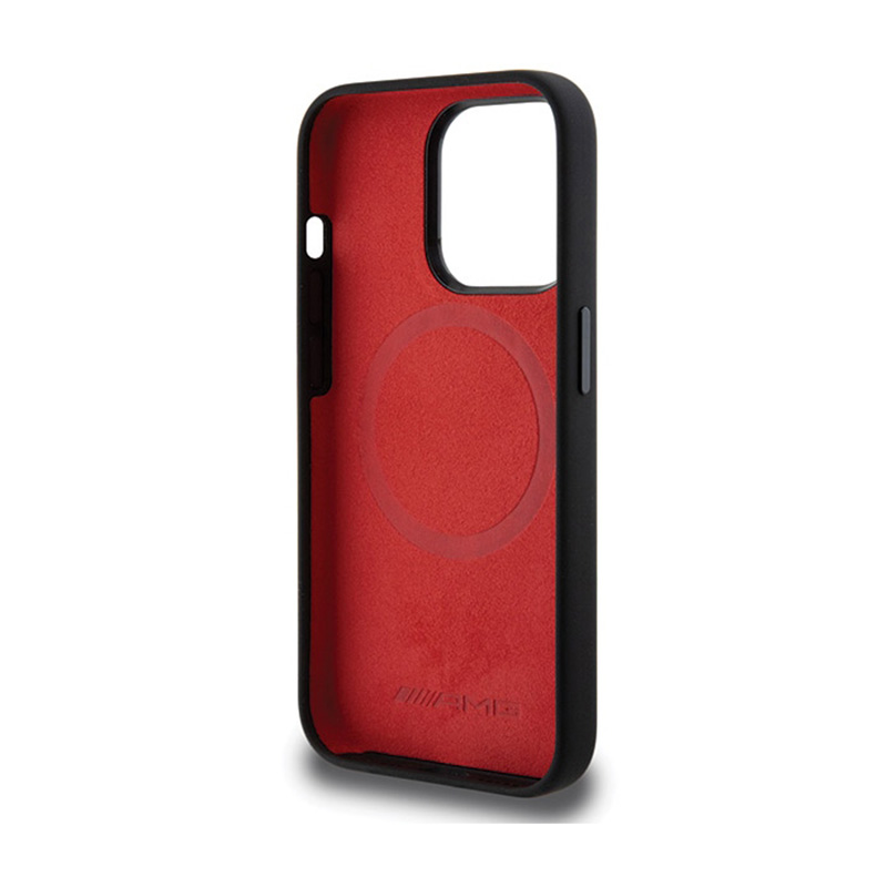 AMG Silicone Carbon Pattern MagSafe - Etui iPhone 15 Pro (czarny)