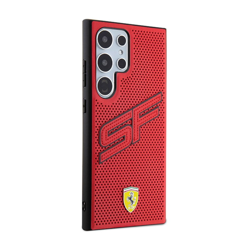 Ferrari Big SF Perforated - Etui Samsung Galaxy S24 Ultra (czerwony)