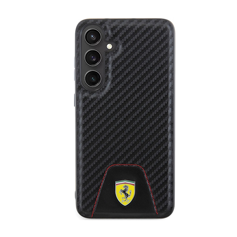 Ferrari Carbon Stitched Bottom - Etui Samsung Galaxy S24+ (czarny)