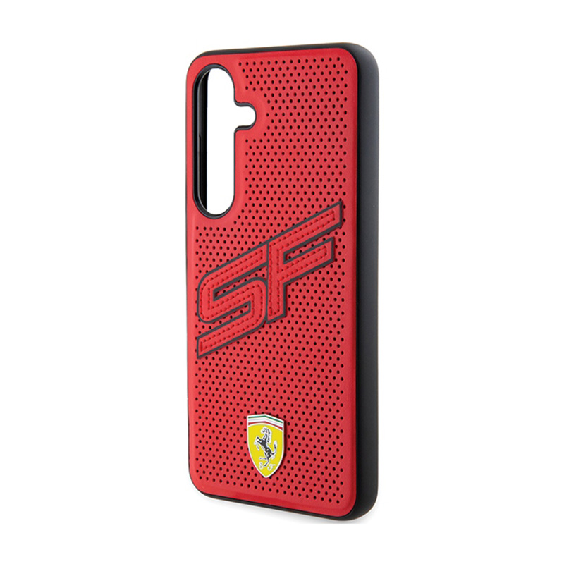 Ferrari Big SF Perforated - Etui Samsung Galaxy S24+ (czerwony)