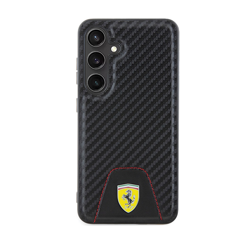 Ferrari Carbon Stitched Bottom - Etui Samsung Galaxy S24 (czarny)