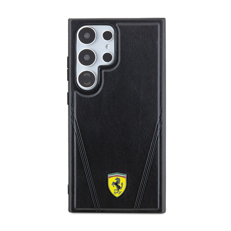 Ferrari Hot Stamp V Lines MagSafe - Etui Samsung Galaxy S24 Ultra (czarny)