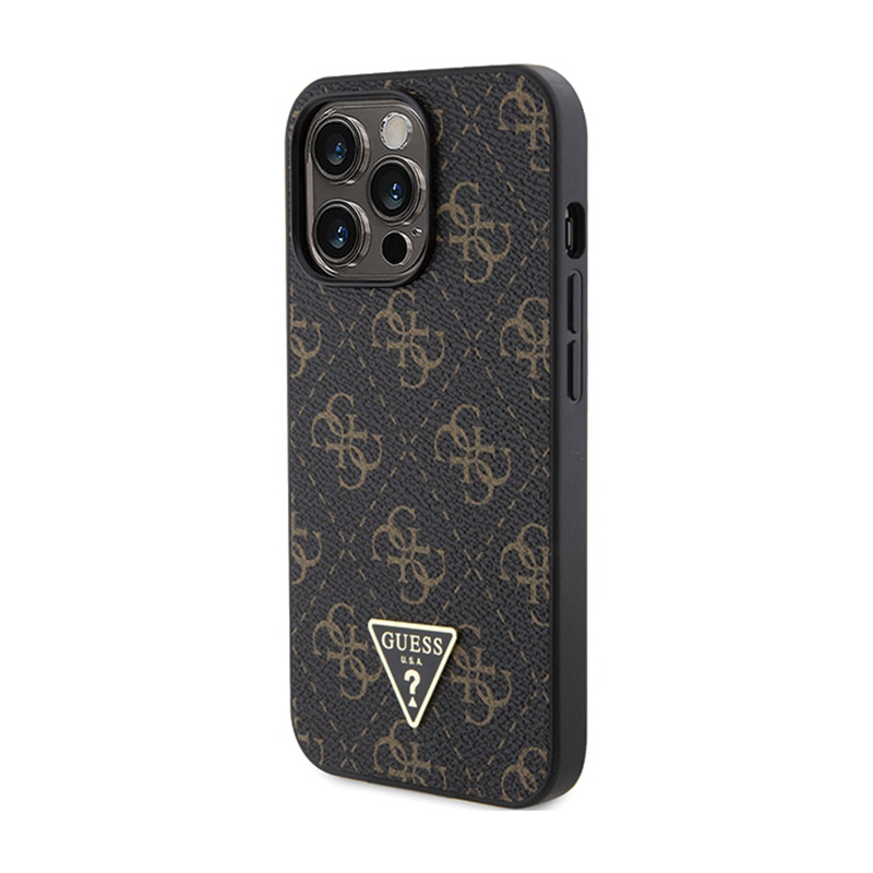 Guess 4G Triangle Metal Logo - Etui iPhone 13 Pro Max (czarny)