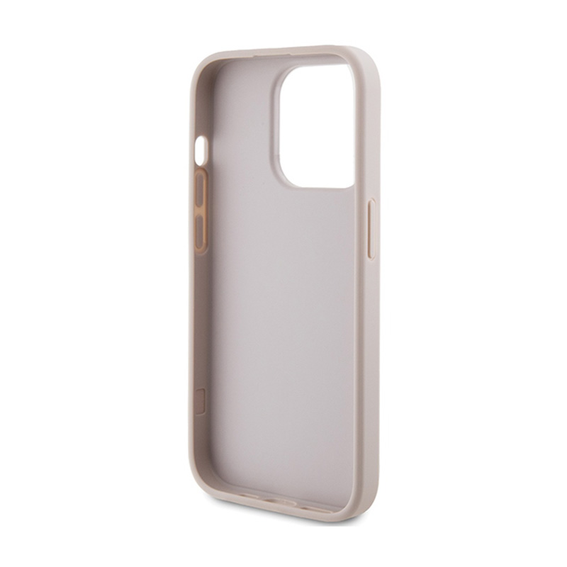Guess 4G Bottom Stripe Metal Logo Collection - Etui iPhone 15 Pro (różowy)